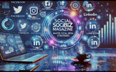 SocialBizMagazine.com with a sleek design, representing social media insights and growth strategies.